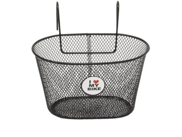 Cos Bicicleta negru metal capacitate 5L