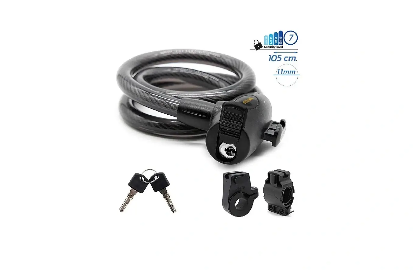 Antifurt bicicleta negru cu cheie 105x11 eWheel lacat bicicleta