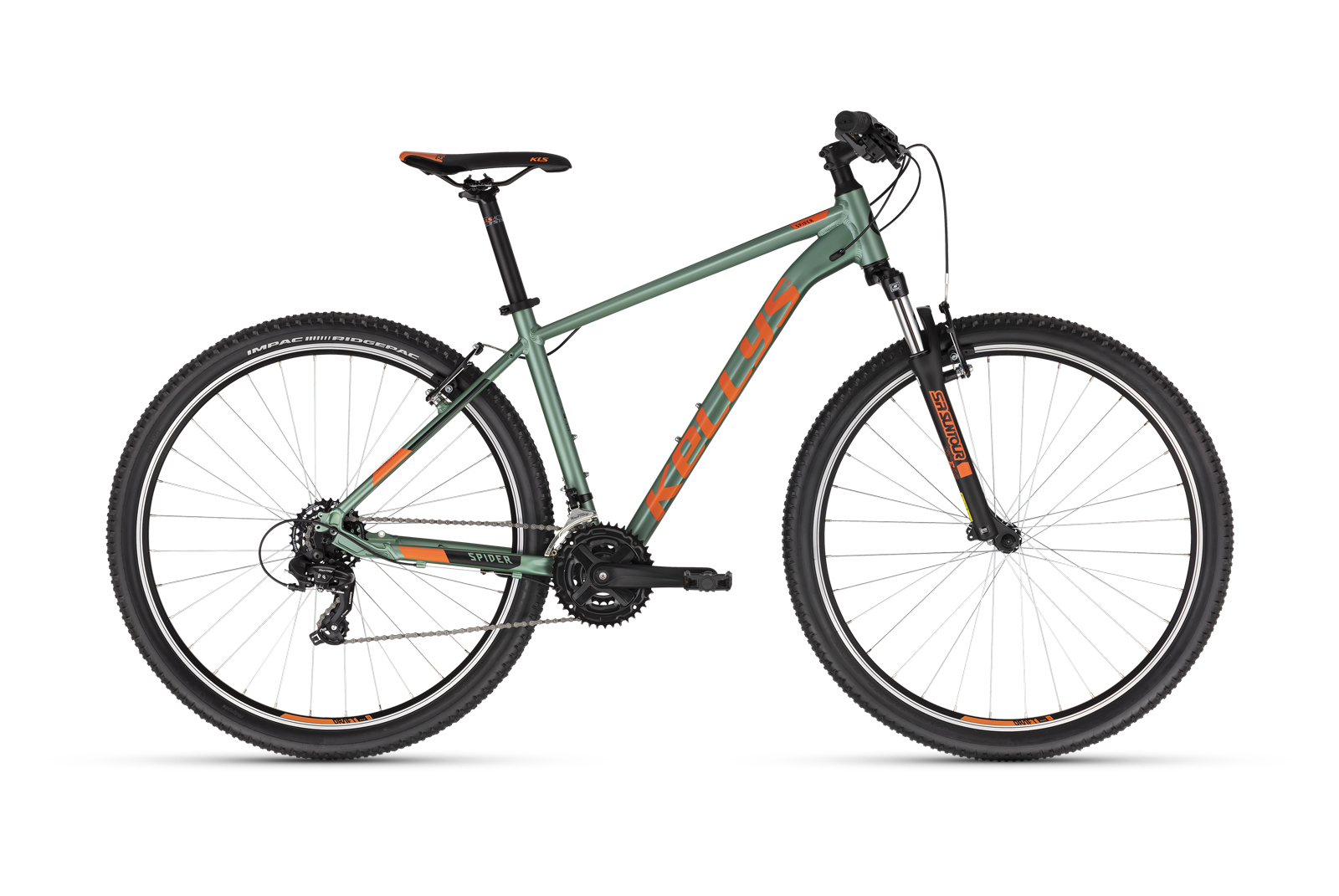 Bicicleta Mtb Kellys Spider 10 Green 29 inch Furca: SR SUNTOUR XCE28 (29), 80 mm, coil spring