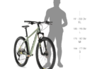 Bicicleta Mtb Kellys Spider 30 Black 29 inch Furca: SR SUNTOUR XCE28 DS (29"), 100 mm, coil spring