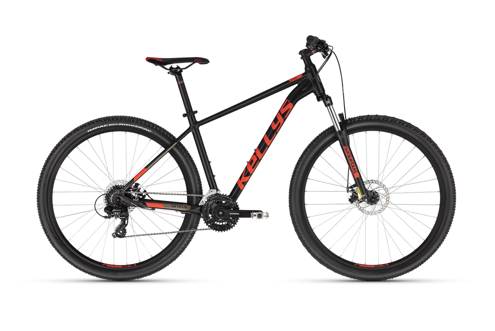 Bicicleta Mtb Kellys Spider 30 Black 29 inch Furca: SR SUNTOUR XCE28 DS (29"), 100 mm, coil spring