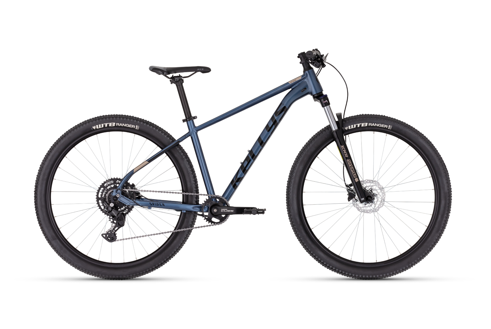Bicicleta Mtb Kellys Spider X70 Thunderstorm Blue 29 inch Furca: SR SUNTOUR XCM32 NLO DS (29"), 100 mm, coil / Speed Lockout