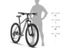 Bicicleta Mtb Kellys Spider X80 Moonstone Grey 29 inch Furca: SR SUNTOUR XCR32 ATB Air RLR DS (29"), 100 mm, air / Remote Speed Lockout