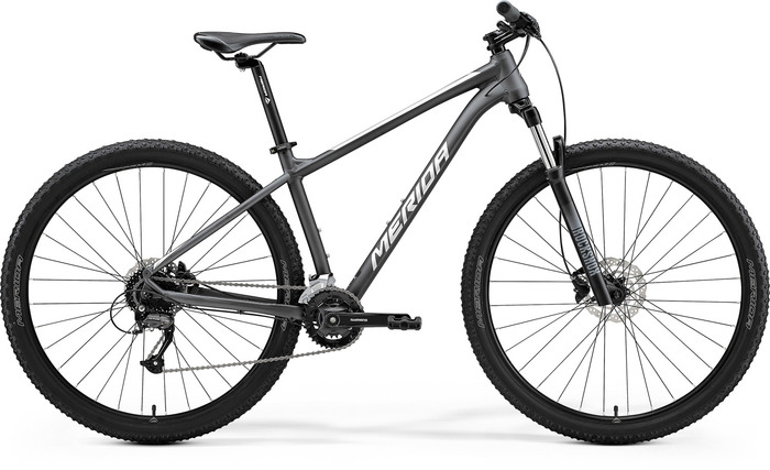 Bicicleta Mtb Merida BIG.NINE 60-2X XXL Matt dark silver Furca: Rock Shox Judy TK Coil 100mm suspension travel Lockout 46mm fork offset