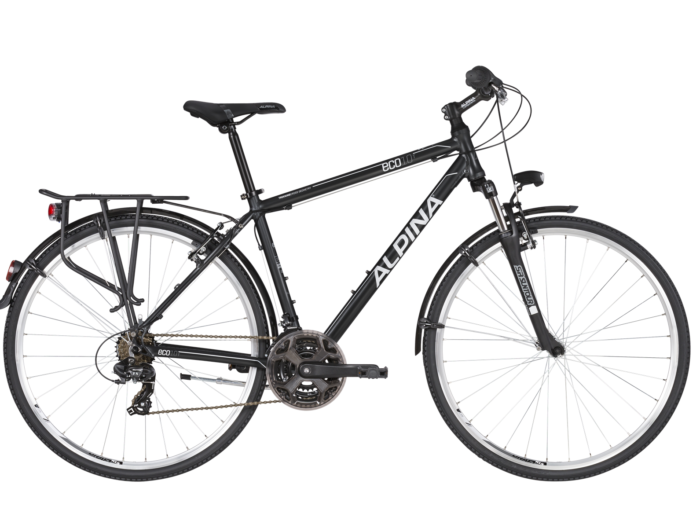 Bicicleta Trekking Kellys Alpina ECO T10 Grey 28 inch Manete schimbator: SHIMANO SL-RS35 Revoshift