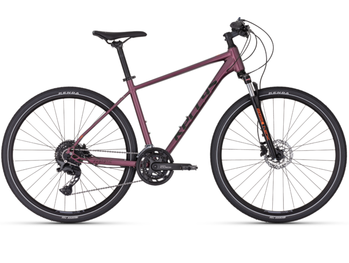 Bicicleta barbati Kellys Phanatic 30 Dark Plum 28 inch Furca: SR SUNTOUR NEX RL DS, 63 mm, coil / Speed Lockout