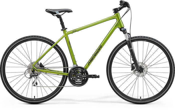 Bicicleta barbati Merida CROSSWAY 20 XS(43) Silk fall green Manete Schimbator: Shimano ST-EF505 SAU microSHIFT TS39
