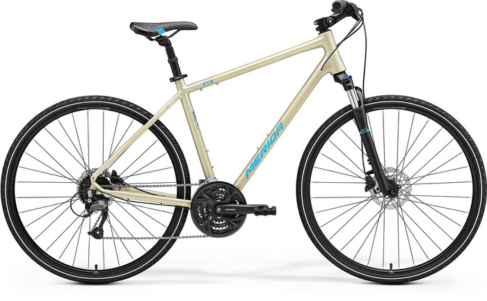 Bicicleta barbati Merida CROSSWAY 40 S(47) Silk champagne Frane: Shimano ST-EF505