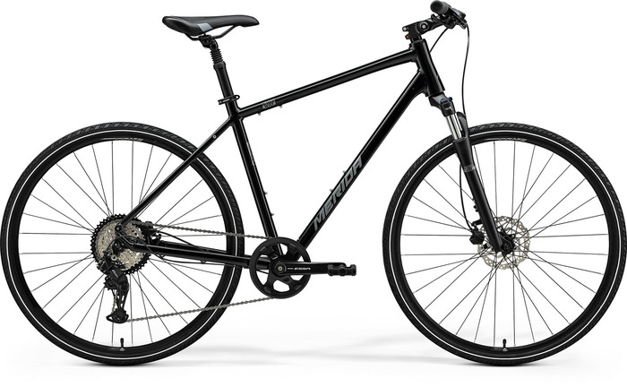 Bicicleta barbati Merida CRW 20 L Black silver Furca: Suntour NEX HLO Coil 63 STR lockout 700x50C max. WHS