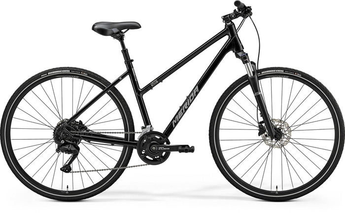 Bicicleta dama Merida CRW 100 S Glossy black Frane: Shimano MT-200