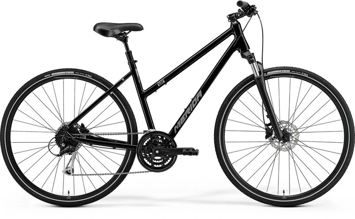 Bicicleta dama Merida Crossway 100 S Glossy black Tektro M27