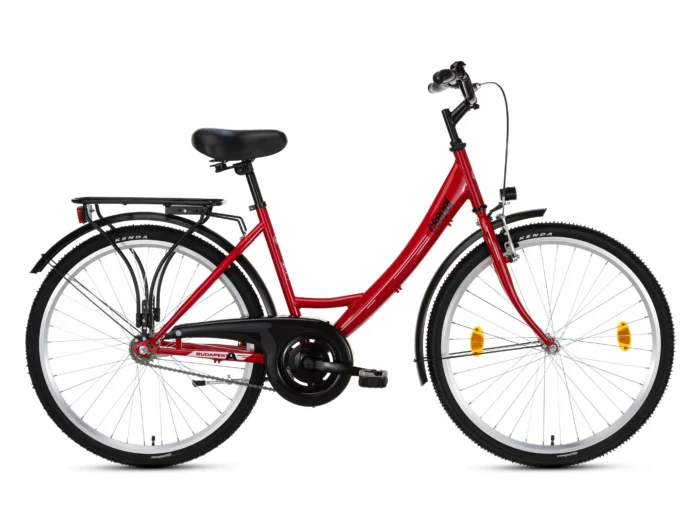 Bicicleta dama rosie 1 viteza Csepel Budapest cadru otel
