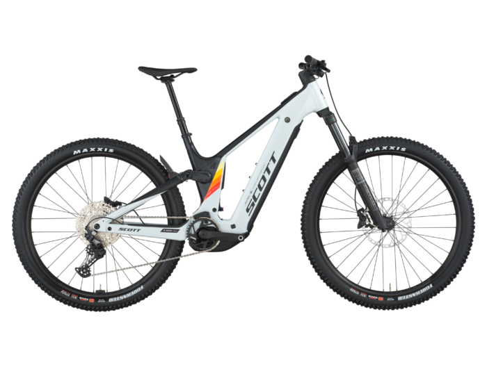 Bicicleta electrica Full Suspension Scott Patron 930 alb negru Motor Bosch Performance Line CX
