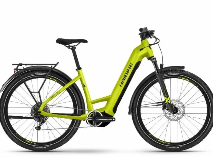 Bicicleta electrica Trekking Haibike 5 Low 720Wh negru lime Motor Yamaha 75 Nm