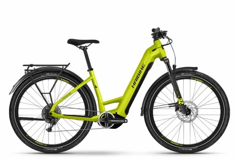 Bicicleta electrica Trekking Haibike 5 Low 720Wh negru lime Motor Yamaha 75 Nm
