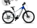 Bicicleta electrica adulti gri albastra Viketory Ventix Plus Urban bicicleta asistata electric Schimbator Shimano 7 viteze