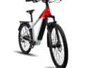 Bicicleta electrica adulti gri rosie Viketory Ventix Urban bicicleta asistata electric Schimbatoare Shimano 7 viteze