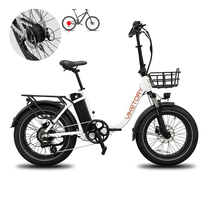 Bicicleta electrica dama 20 inch Viketory Granit Baterie 48v 15 Ah Fatbike electric Shimano Altus 7 viteze