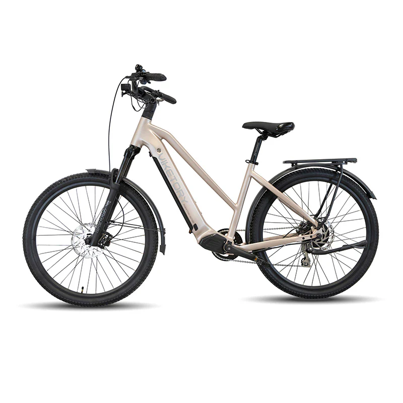 Bicicleta electrica dama alb sidefat Viketory Arenox Plus Urban bicicleta asitata electric Motor 250W