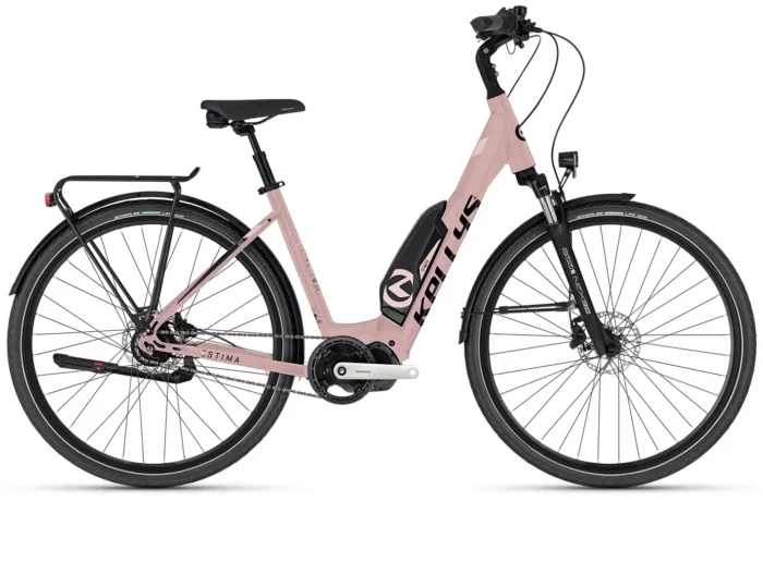 Bicicleta electrica dama rose gold Kellys Estima 40 S, e-bike city