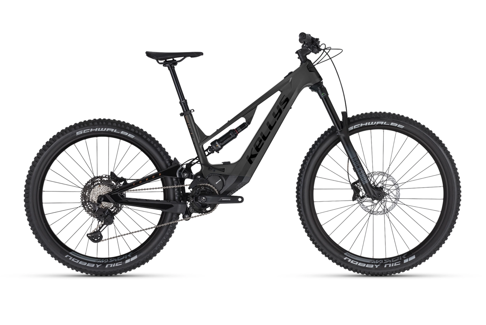 Bicicleta electrica full suspension KELLYS Theos F60 SH Anthracite M 29″/27.5″ 725Wh Motor: SHIMANO EP8, 85 Nm, 36 V