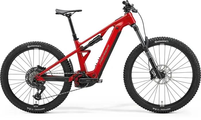 Bicicleta electrica full suspension Merida ETMO 700 Red Bicicleta electrica motor bosch