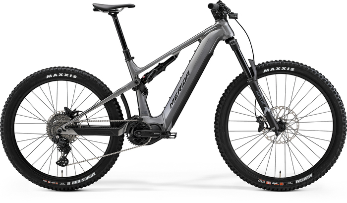 Bicicleta electrica full suspension Merida eONE-SIXTY 675 L Gunmetal grey Bicicleta asistata electric