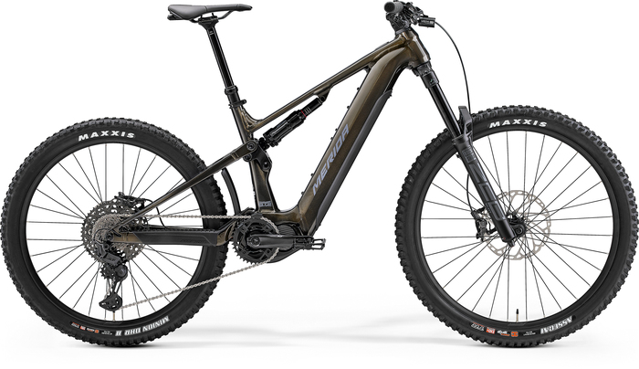 Bicicleta electrica full suspension Merida eONE-SIXTY 875 M Guarded gold Ebike