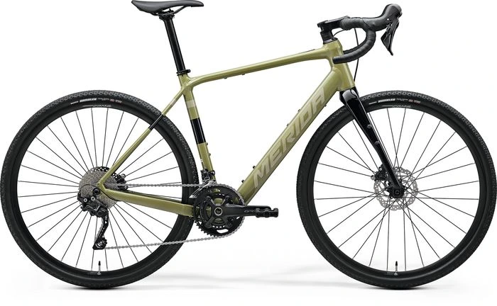 Bicicleta electrica gravel Merida eSILEX 400 M Low key green Ebike