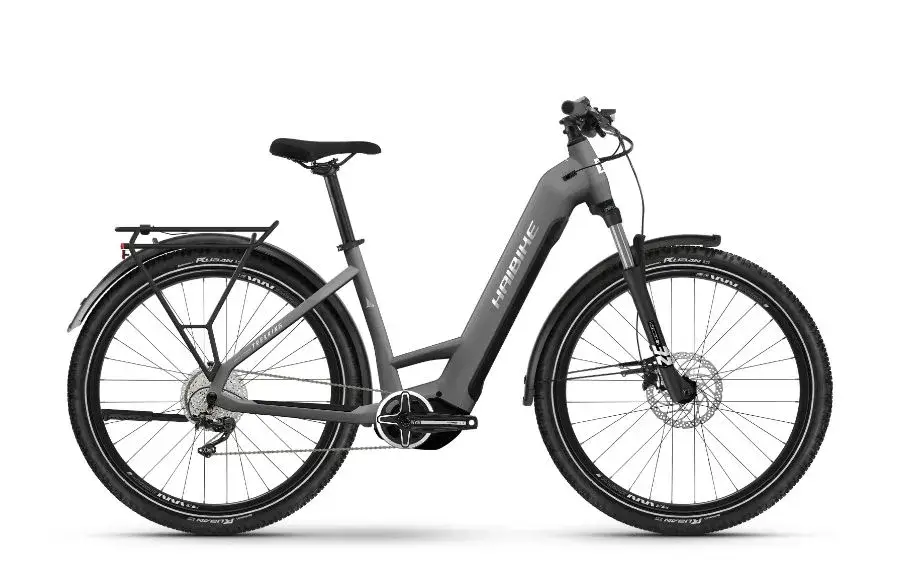 Bicicleta electrica trekking Haibike 4 Low i720 Wh silver M, e-bike trekking