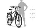Bicicleta trekking Kellys Carson 10 Moonstone Grey 28 inch Furca: SR SUNTOUR M3010 P, 50 mm, coil spring (threaded steerer)