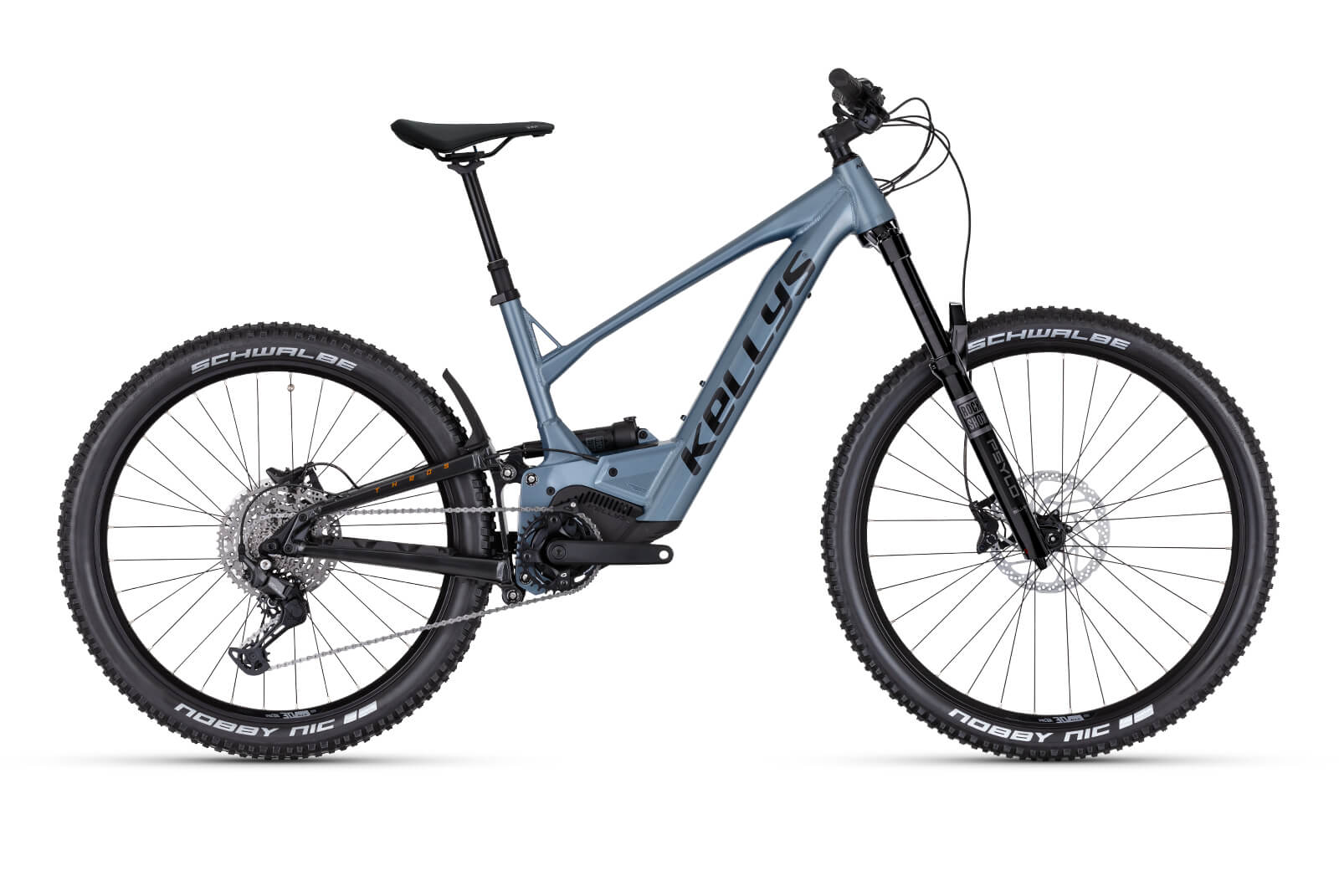 Bicicleta electrica full suspension KELLYS Theos R30 P Steel Blue M 29″/27.5″ 820Wh Transmisie: 1x10