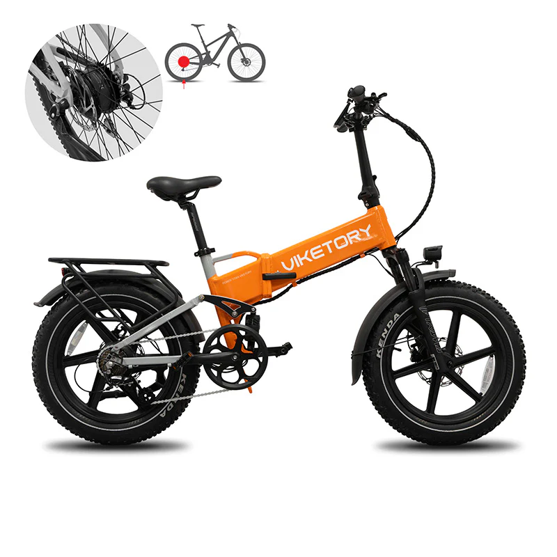 Biciclete electrica pliabila 20 inch, Viketory Brave, Fatbike electric Shimano Altus 7 viteze