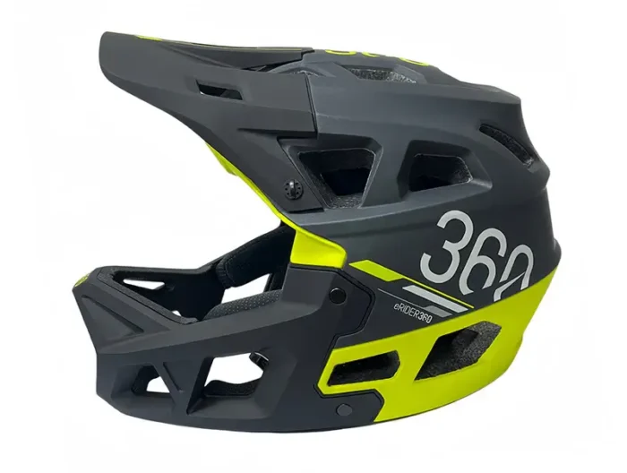 Casca full face eRider 360 black green design sportiv si modern