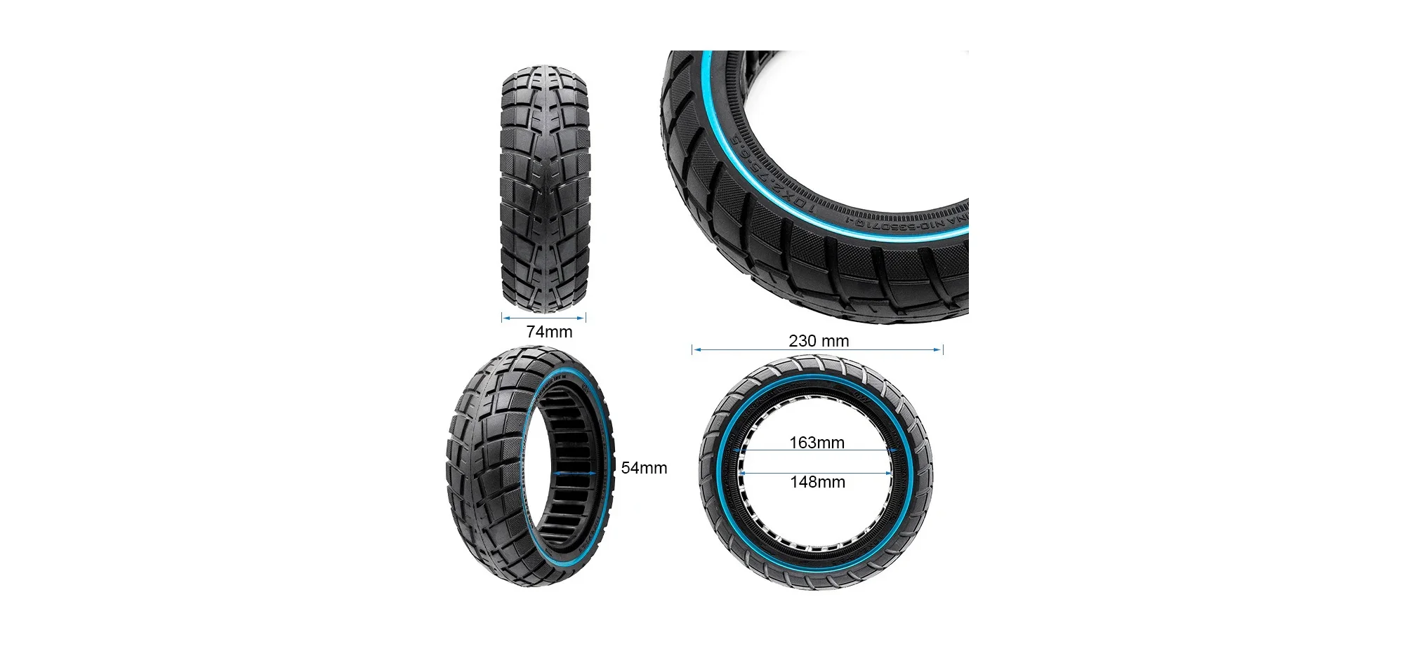 Cauciuc trotineta electrica plin 10×2.5-6.5 eWheel pentru Kukirin Anvelopa Trotineta