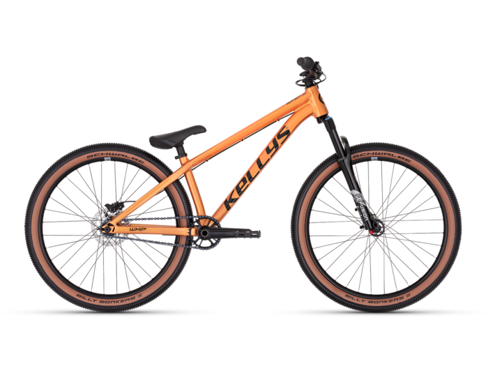 Dirtbike Kellys Whip 70 DJ Dusty Orange 26 inch Furca: X-FUSION Slant RC (26"), 100 mm, air / RC Damper / LockX 15 mm thru axle