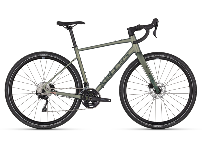 Gravel bike Kellys Groot 70 Hunter Green Furca: KELLYS Carbon Disc, 1.5 tapered steerer / flat mount disc brake / internal routing / 12 mm thru axle