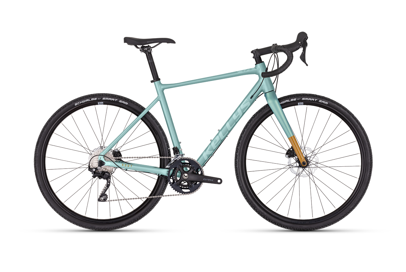 Gravel bike Kellys Soot X50 Mineral Teal Schimbator spate: SHIMANO GRX RX400 (direct mount)