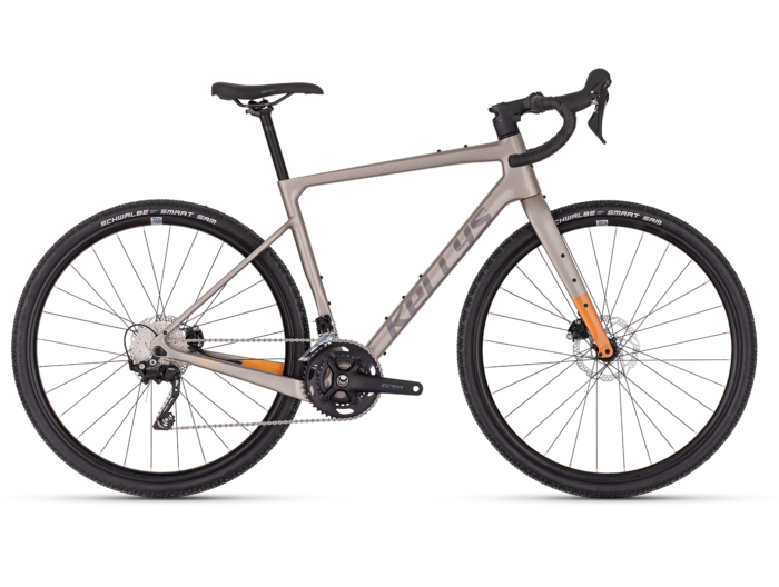 Gravel bike Kellys Soot X80 Desert Brown Cadru: KELLYS Gravel Concept Carbon Disc / tapered HT, flat mount, internal routing / 12 mm thru axle