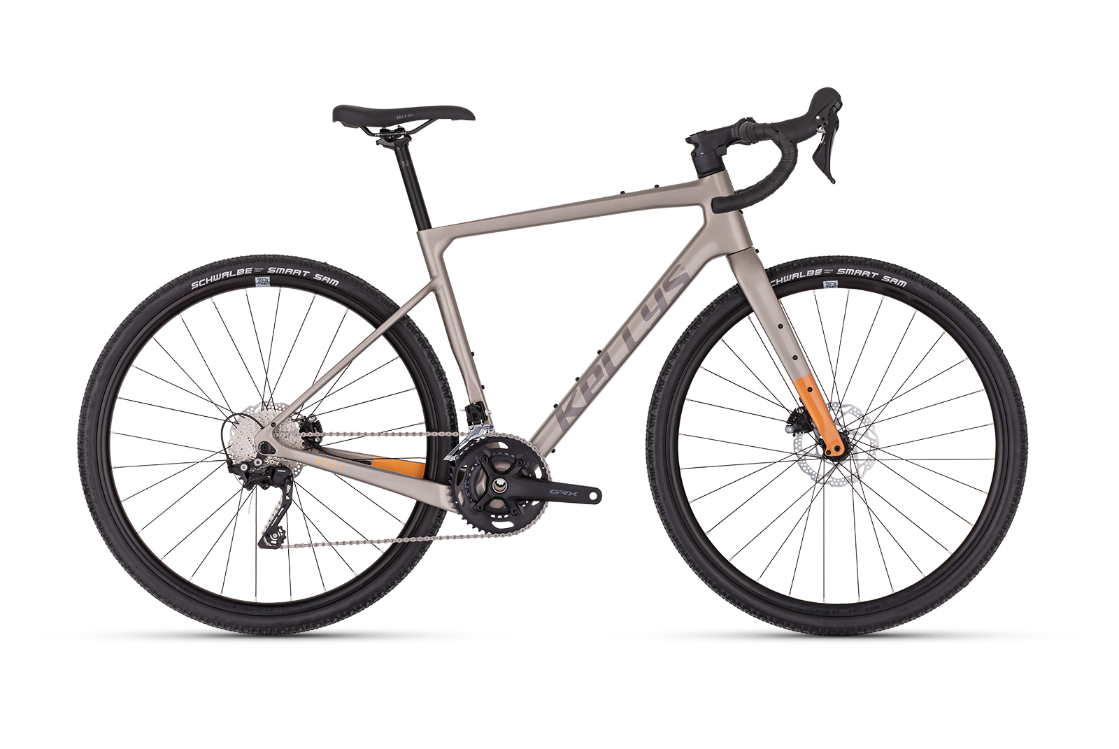 Gravel bike Kellys Soot X80 Desert Brown Cadru: KELLYS Gravel Concept Carbon Disc / tapered HT, flat mount, internal routing / 12 mm thru axle