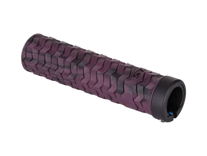 Mansoane Bicicleta Single LockOn mov negru Kellys Poison Greutate 119g
