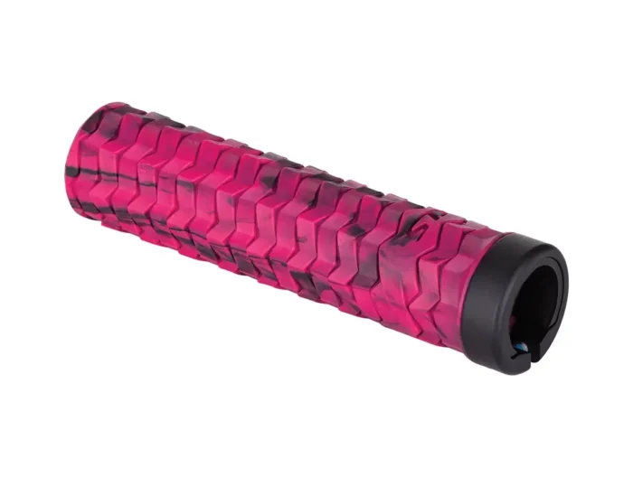 Mansoane Bicicleta Single LockOn roz negru Kellys Poison Greutate 119g