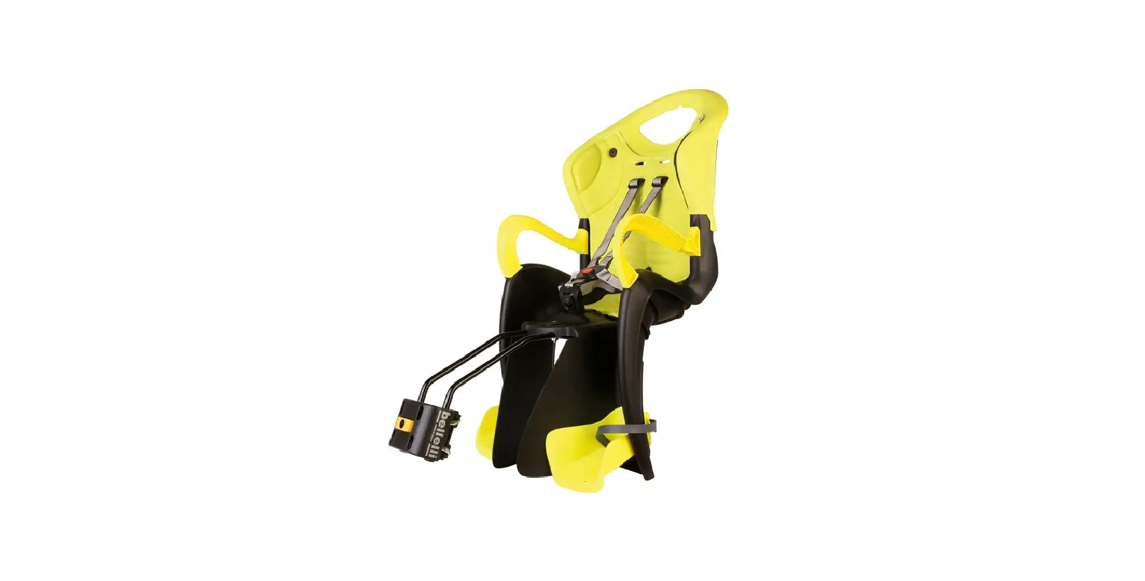 Scaun copil bicicleta galben Bikefun Tiger Relax prindere cadru scaun pentru copii