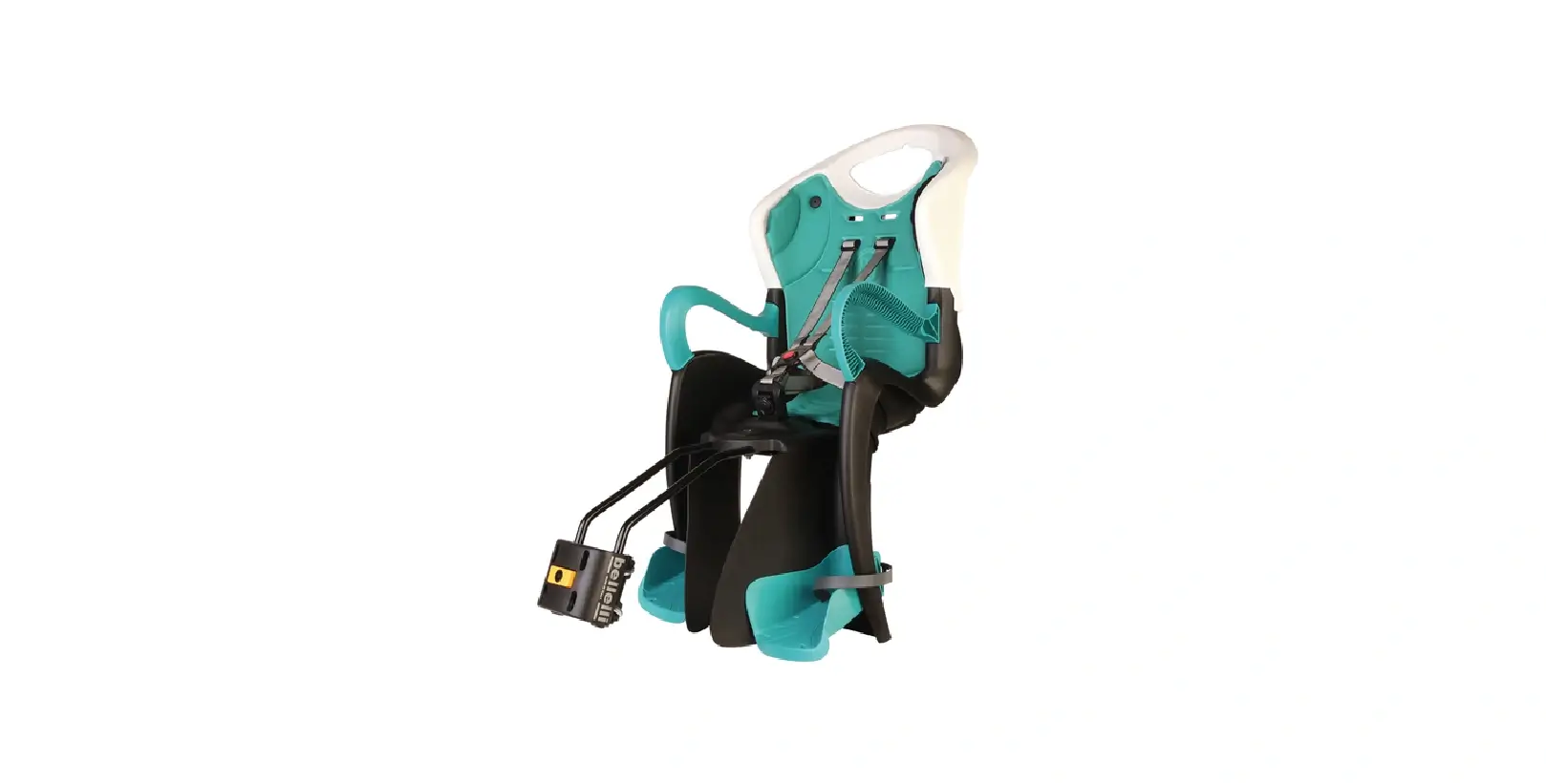 Scaun copil bicicleta turcoaz Bikefun Tiger Relax City prindere cadru scaun pentru copii