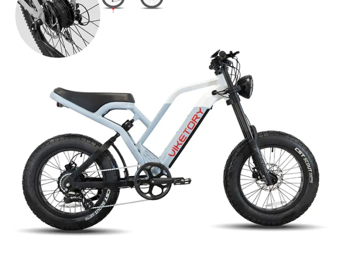 Scuter electric Viketory Navy Fatbike electric 20 inch baterie 48V 15Ah Shimano Altus 7 viteze
