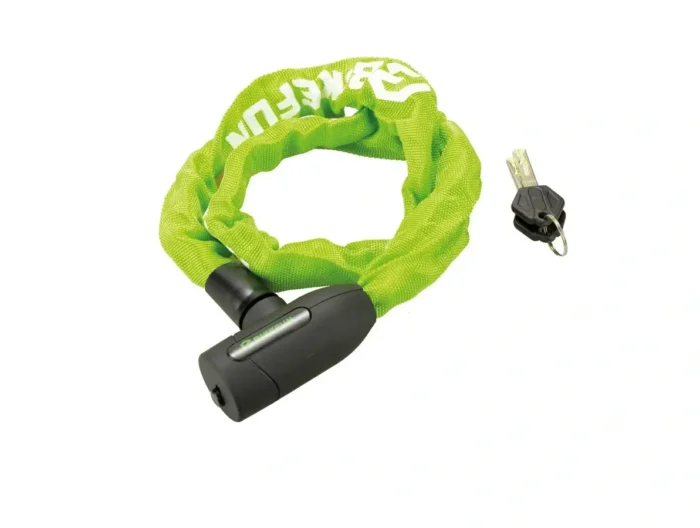 Antifurt bicicleta lant 5×850 mm verde Bikefun Citychain 2 Sistem antifurt Bicicleta